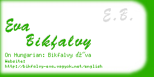 eva bikfalvy business card